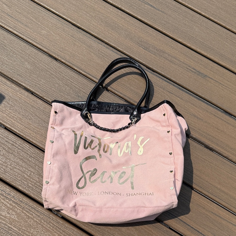 Victoria's Secret Pink Tote with Black Handles